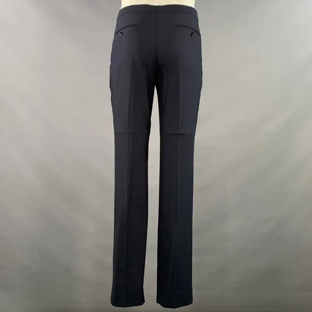 INDOCHINO Size 38 Navy Black Contrast Trim Wool Cashmere Tuxedo